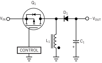 這一回掃拓樸結構可利用正輸入電壓產生負輸出電壓