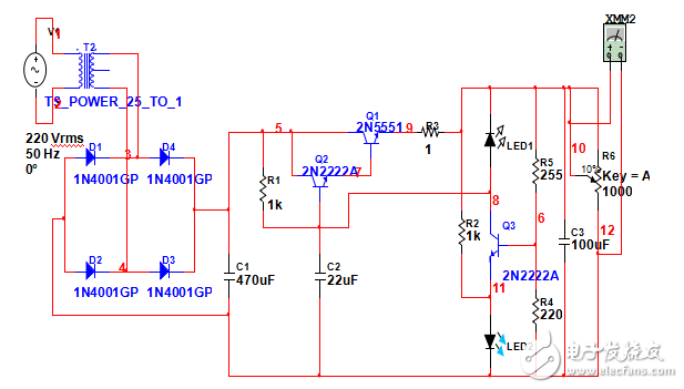 220v轉5v電路原理圖